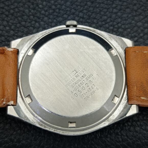Vintage 1980 Citizen Automatic Mens Silver Watch W/daydate & Gold accents - Picture 7 of 7